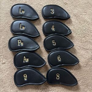 Craftsman Golf 10 Synthetic Leather Iron Covers *Two Missing*
